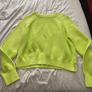 French Connection Vibrant Green Crew Neck Sweater